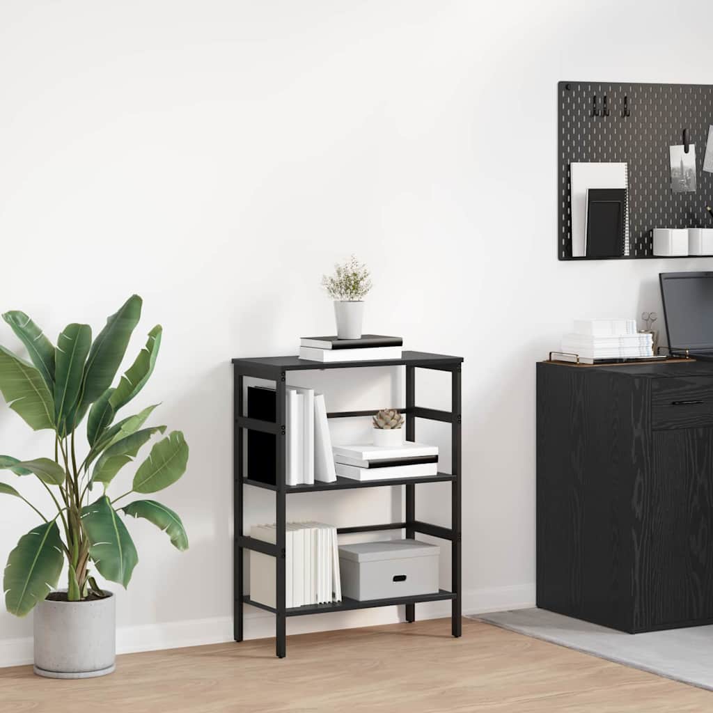 Vidaxl boekenkast 2-laags 60 x 29,5 x 81 cm bewerkt hout zwart eiken