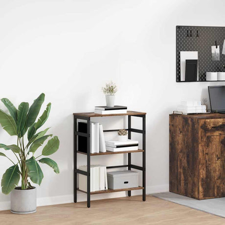 Vidaxl boekenkast 2-laags 60 x 29,5 x 81 cm bewerkt hout gerookt eiken