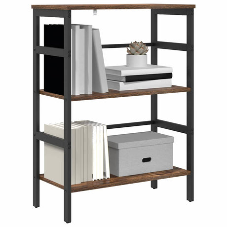 Vidaxl boekenkast 2-laags 60 x 29,5 x 81 cm bewerkt hout gerookt eiken