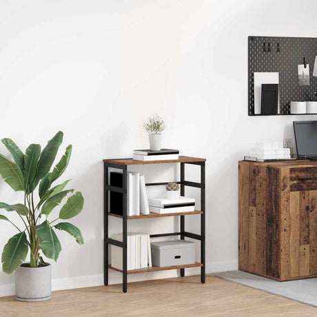 Vidaxl boekenkast 2-laags 60 x 29,5 x 81 cm bewerkt hout oud hout