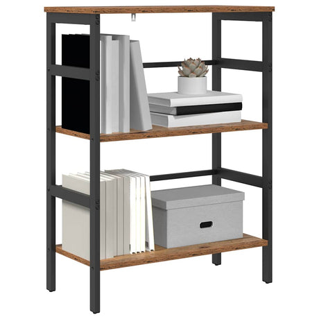Vidaxl boekenkast 2-laags 60 x 29,5 x 81 cm bewerkt hout oud hout