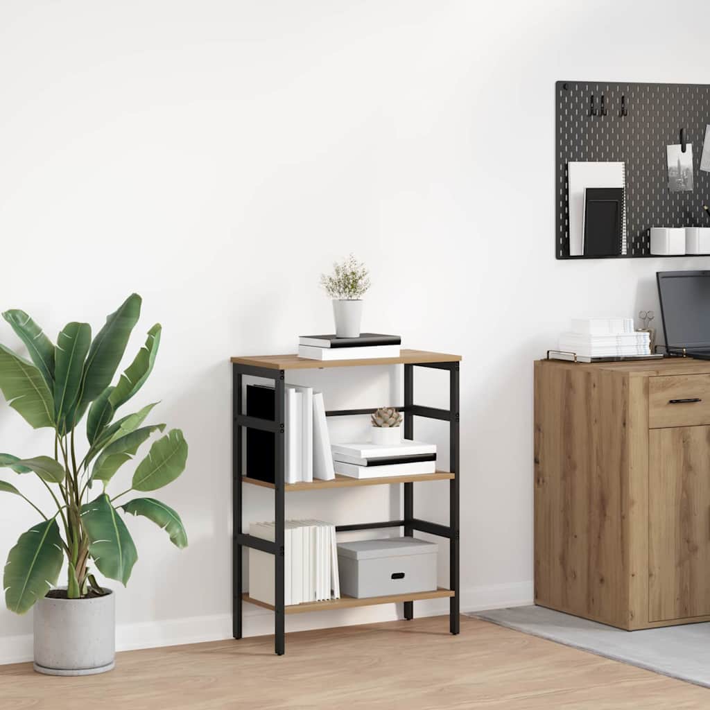 Vidaxl boekenkast 2-laags 60 x 29,5 x 81 cm bewerkt hout artisan eiken