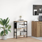Vidaxl boekenkast 2-laags 60 x 29,5 x 81 cm bewerkt hout artisan eiken