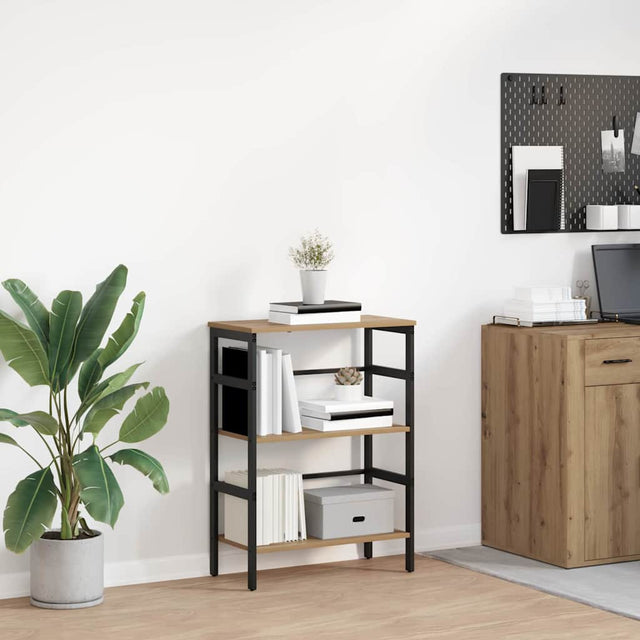 Vidaxl boekenkast 2-laags 60 x 29,5 x 81 cm bewerkt hout artisan eiken