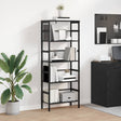 Vidaxl boekenkast 4-laags 60 x 29,5 x 149 cm bewerkt hout zwart eiken