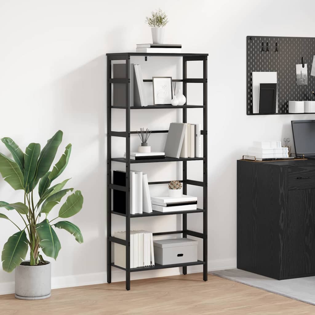 Vidaxl boekenkast 4-laags 60 x 29,5 x 149 cm bewerkt hout zwart eiken