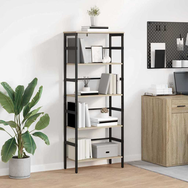 Vidaxl boekenkast 4-laags 60 x 29,5 x 149 cm bewerkt hout sonoma eiken