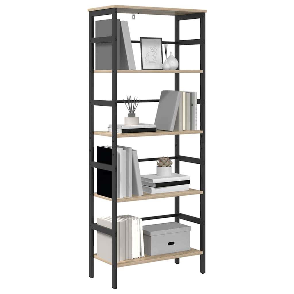 Vidaxl boekenkast 4-laags 60 x 29,5 x 149 cm bewerkt hout sonoma eiken