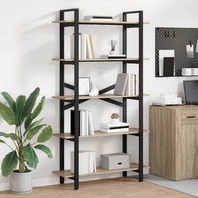 Vidaxl boekenkast 5-laags 100 x 33,5 x 178 cm bewerkt hout