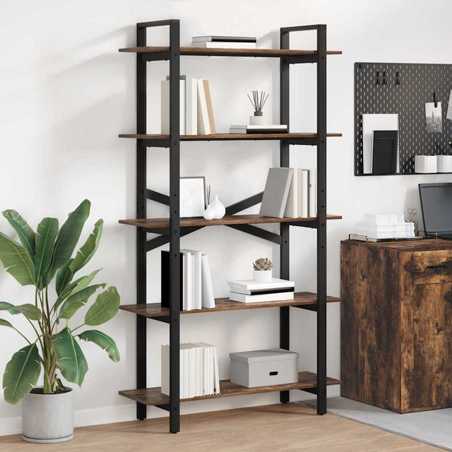 Vidaxl boekenkast 5-laags 100 x 33,5 x 178 cm bewerkt hout