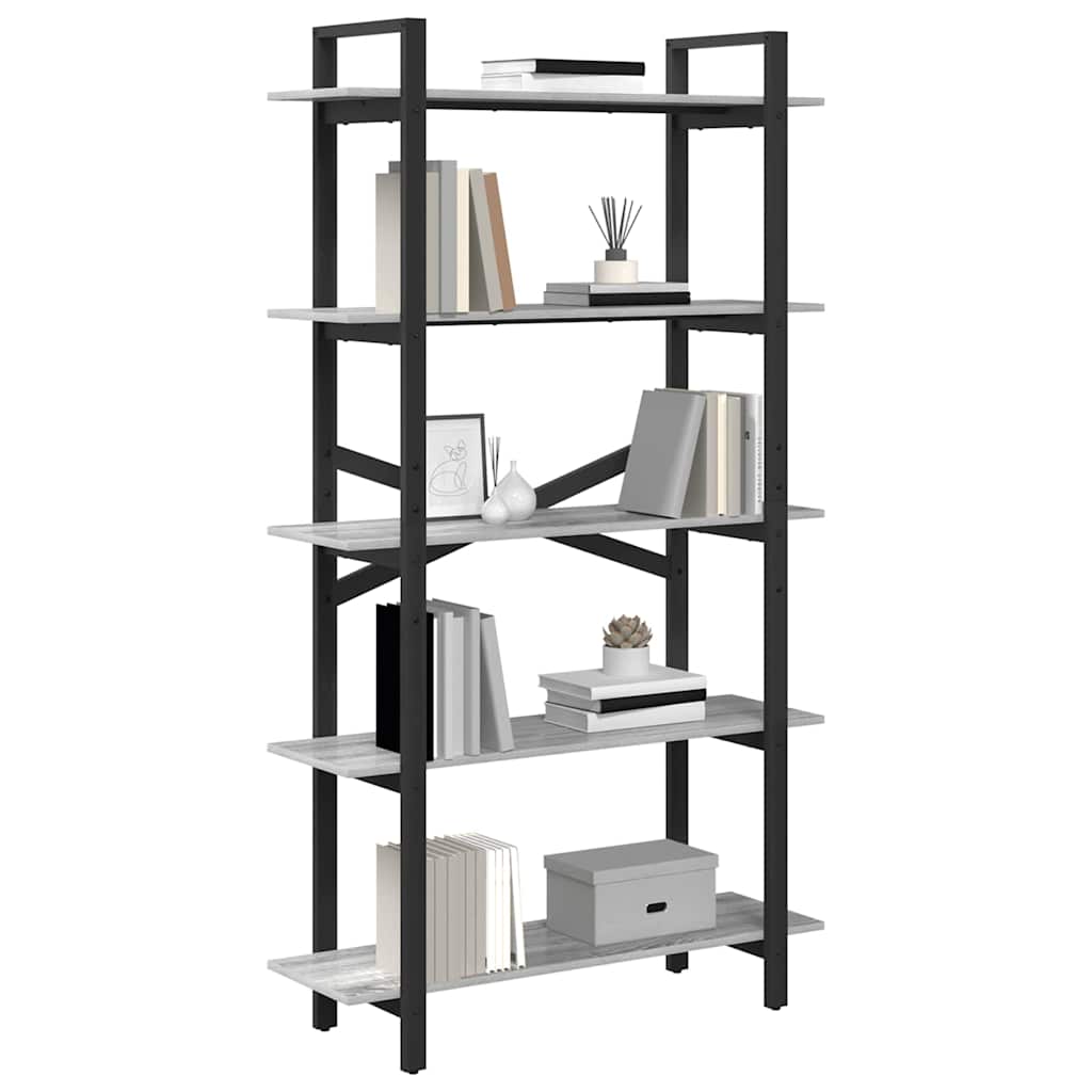 Vidaxl boekenkast 5-laags 100 x 33,5 x 178 cm bewerkt hout