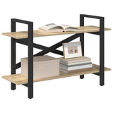 Vidaxl boekenkast 2-laags 100 x 33,5 x 64 cm bewerkt hout sonoma eiken
