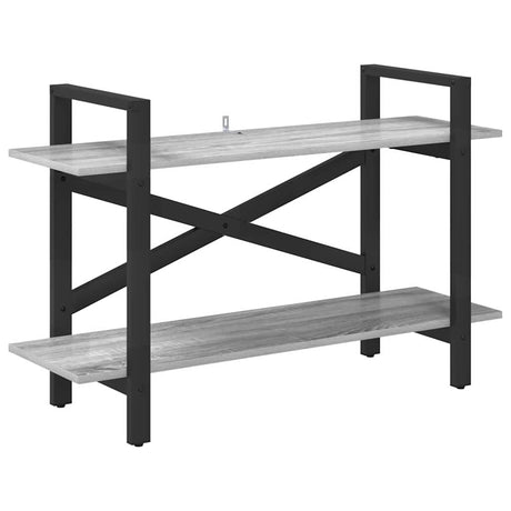 Vidaxl boekenkast grijs sonoma 100 x 33,5 x 64 cm bewerkt hout 2-laags