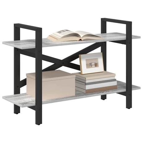 Vidaxl boekenkast grijs sonoma 100 x 33,5 x 64 cm bewerkt hout 2-laags