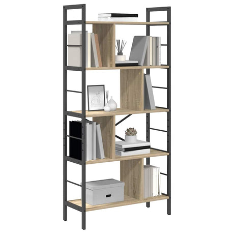 Vidaxl boekenkast 9-laags 75 x 30 x 156 cm bewerkt hout sonoma eiken
