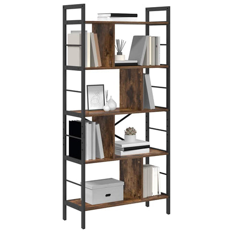 Vidaxl boekenkast 9-laags 75 x 30 x 156 cm bewerkt hout gerookt eiken