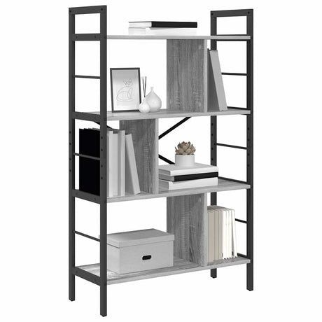 Vidaxl boekenkast grijs sonoma 75 x 30 x 123,5 cm bewerkt hout 7-laags