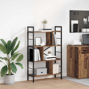 Vidaxl boekenkast 7-laags 75 x 30 x 123,5 cm bewerkt hout oud hout