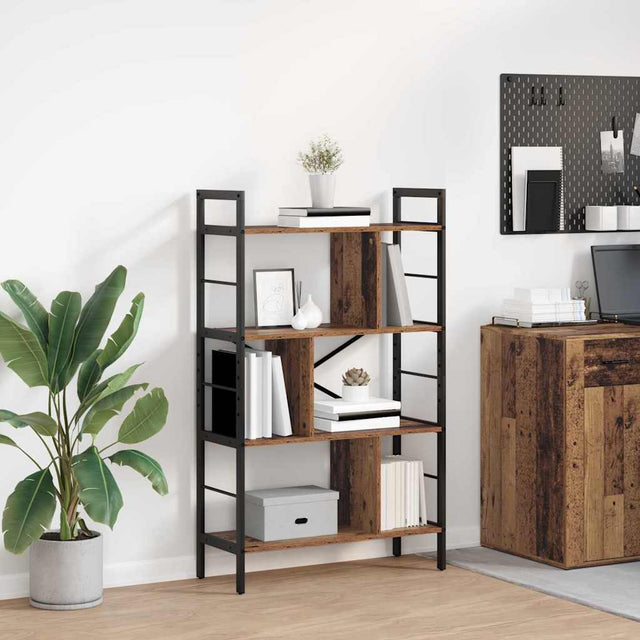 Vidaxl boekenkast 7-laags 75 x 30 x 123,5 cm bewerkt hout oud hout