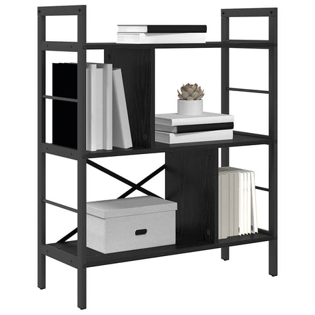 Vidaxl boekenkast 5-laags 75 x 30 x 91 cm bewerkt hout zwart eiken