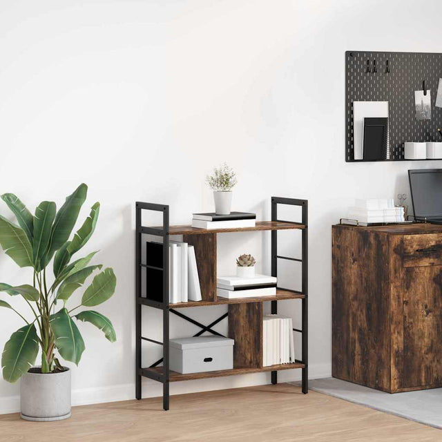 Vidaxl boekenkast 5-laags 75 x 30 x 91 cm bewerkt hout gerookt eiken