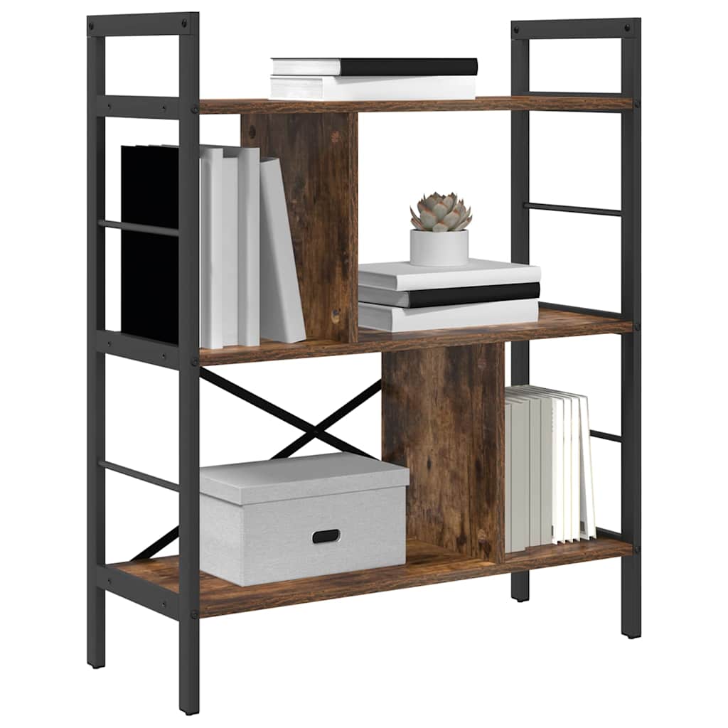 Vidaxl boekenkast 5-laags 75 x 30 x 91 cm bewerkt hout gerookt eiken