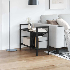 Vidaxl boekenkast 3-laags 75 x 30 x 58,5 cm bewerkt hout zwart eiken