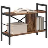 Vidaxl boekenkast gerookt eiken 75 x 30 x 58,5 cm bewerkt hout 3-laags