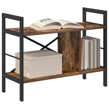 Vidaxl boekenkast gerookt eiken 75 x 30 x 58,5 cm bewerkt hout 3-laags