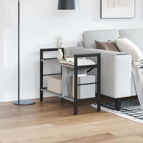 Vidaxl boekenkast grijs sonoma 75 x 30 x 58,5 cm bewerkt hout 3-laags