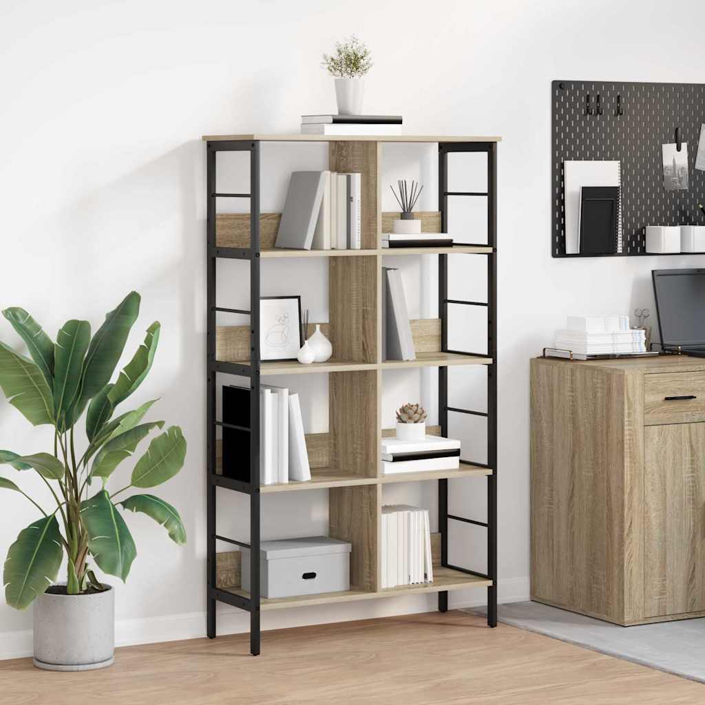 Vidaxl boekenkast 8-laags 82 x 32 x 144,5 cm bewerkt hout sonoma eiken