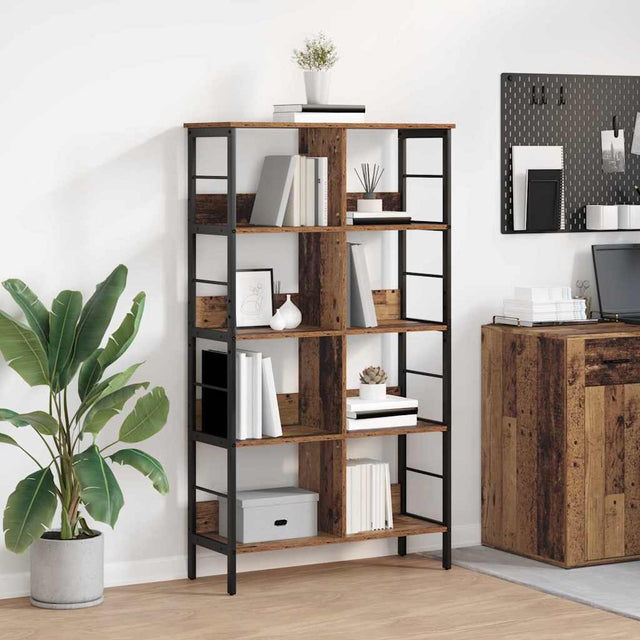 Vidaxl boekenkast 8-laags 82 x 32 x 144,5 cm bewerkt hout oud hout