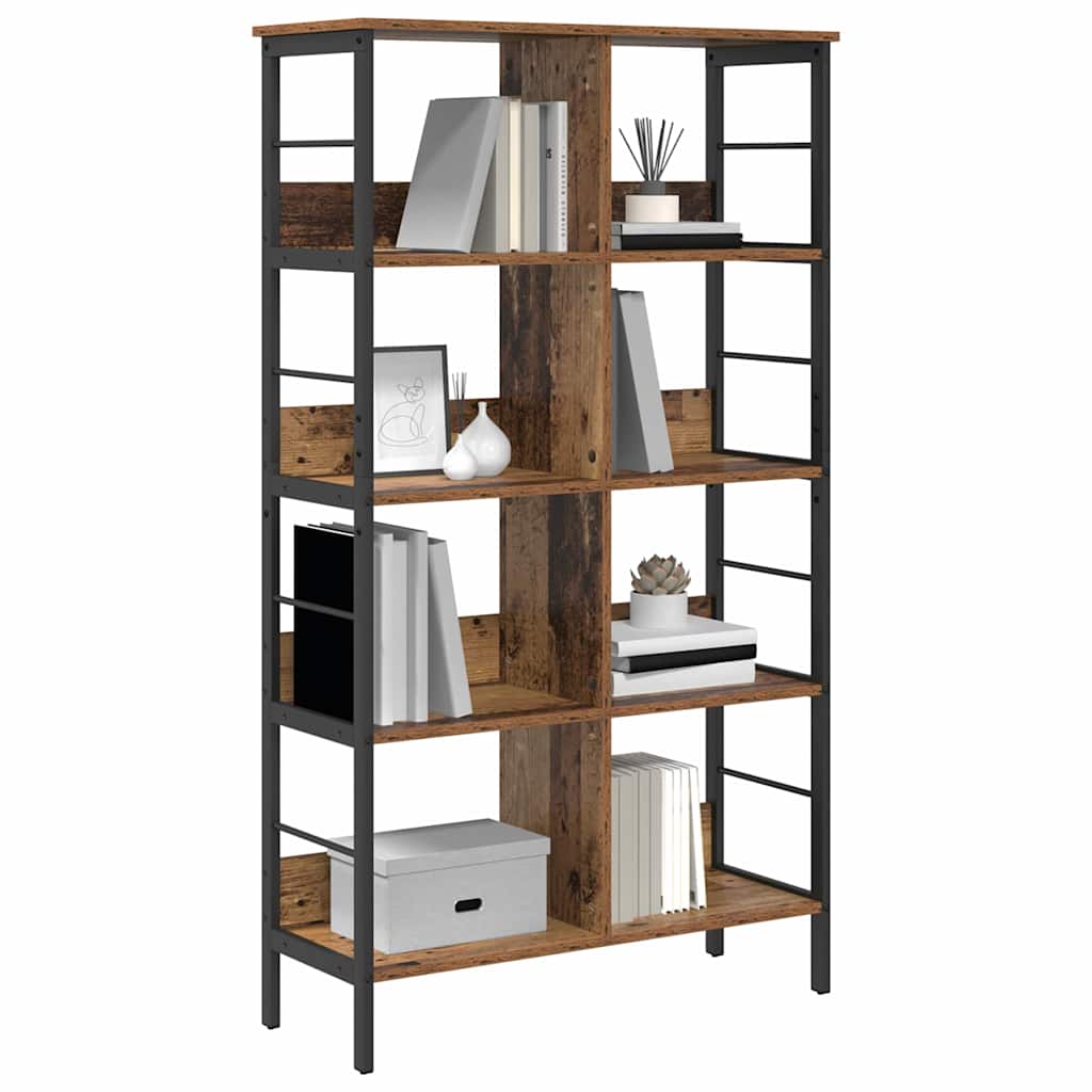 Vidaxl boekenkast 8-laags 82 x 32 x 144,5 cm bewerkt hout oud hout