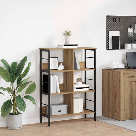 Vidaxl boekenkast 6-laags 82 x 32 x 112 cm bewerkt hout artisan eiken