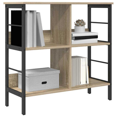 Vidaxl boekenkast 4-laags 82 x 32 x 79 cm bewerkt hout sonoma eiken