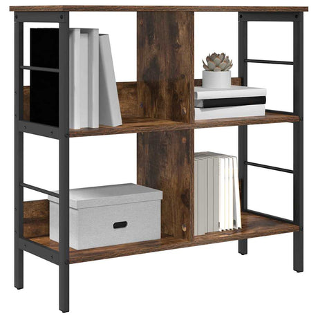 Vidaxl boekenkast 4-laags 82 x 32 x 79 cm bewerkt hout gerookt eiken