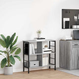 Vidaxl boekenkast 4-laags 82 x 32 x 79 cm bewerkt hout grijs sonoma
