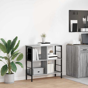 Vidaxl boekenkast 4-laags 82 x 32 x 79 cm bewerkt hout grijs sonoma