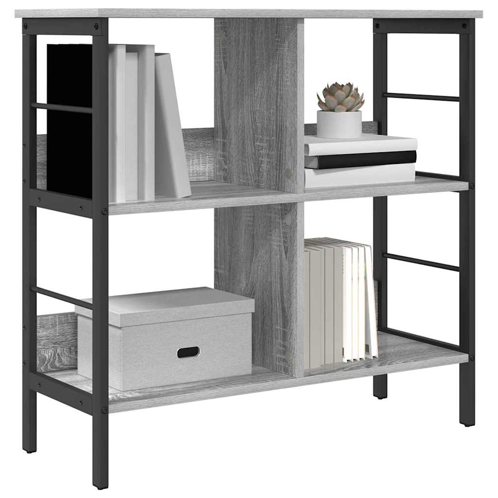 Vidaxl boekenkast 4-laags 82 x 32 x 79 cm bewerkt hout grijs sonoma