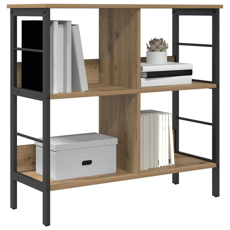 Vidaxl boekenkast 4-laags 82 x 32 x 79 cm bewerkt hout artisan eiken