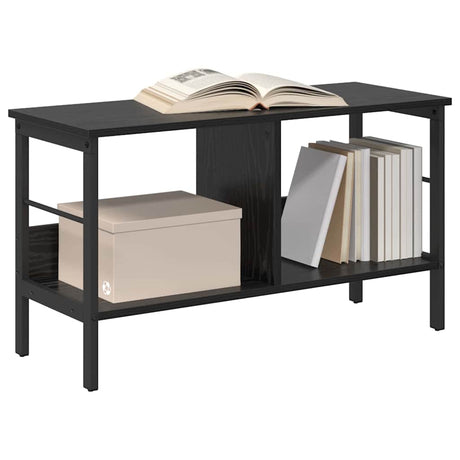 Vidaxl boekenkast 2-laags 82 x 32 x 47 cm bewerkt hout zwart eiken