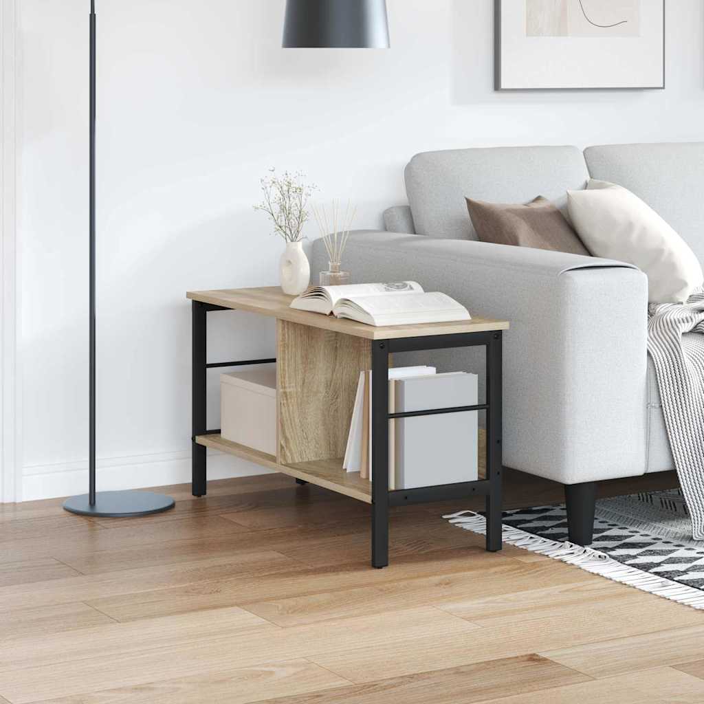 Vidaxl boekenkast 2-laags 82 x 32 x 47 cm bewerkt hout sonoma eiken