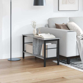 Vidaxl boekenkast 2-laags 82 x 32 x 47 cm bewerkt hout grijs sonoma