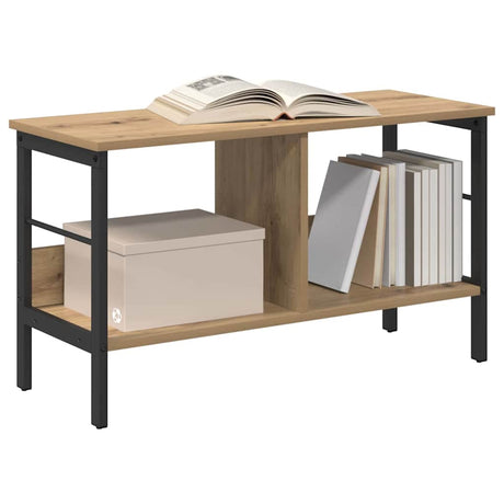 Vidaxl boekenkast 2-laags 82 x 32 x 47 cm bewerkt hout artisan eiken
