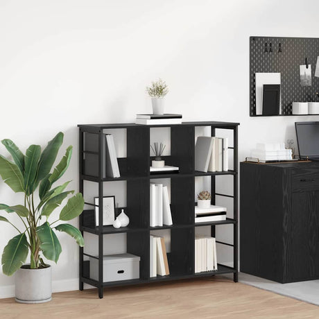 Vidaxl boekenkast 9-laags 102 x 32 x 104,5 cm bewerkt hout zwart eiken