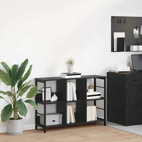 Vidaxl boekenkast 6-laags 102 x 32 x 72,5 cm bewerkt hout zwart eiken