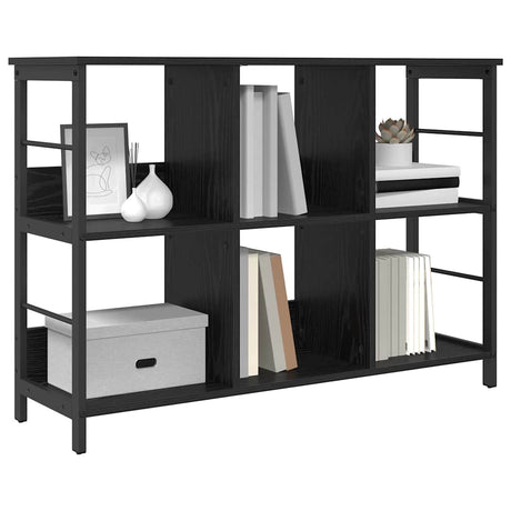 Vidaxl boekenkast 6-laags 102 x 32 x 72,5 cm bewerkt hout zwart eiken