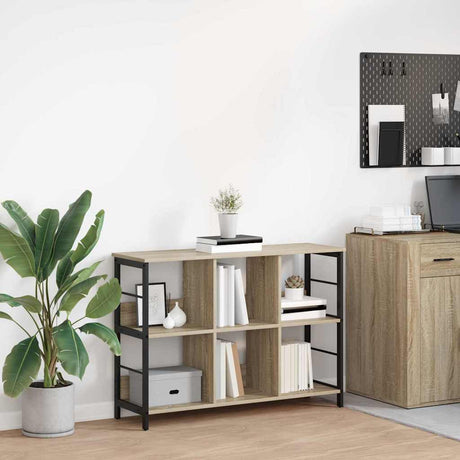 Vidaxl boekenkast 6-laags 102 x 32 x 72,5 cm bewerkt hout sonoma eiken