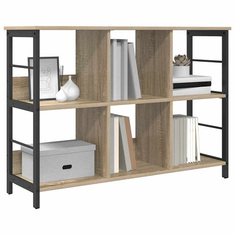 Vidaxl boekenkast 6-laags 102 x 32 x 72,5 cm bewerkt hout sonoma eiken