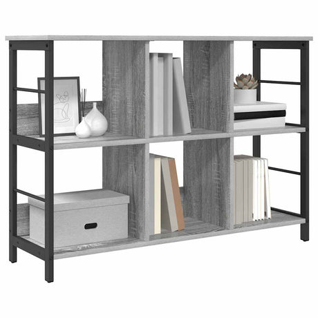 Vidaxl boekenkast 6-laags 102 x 32 x 72,5 cm bewerkt hout grijs sonoma